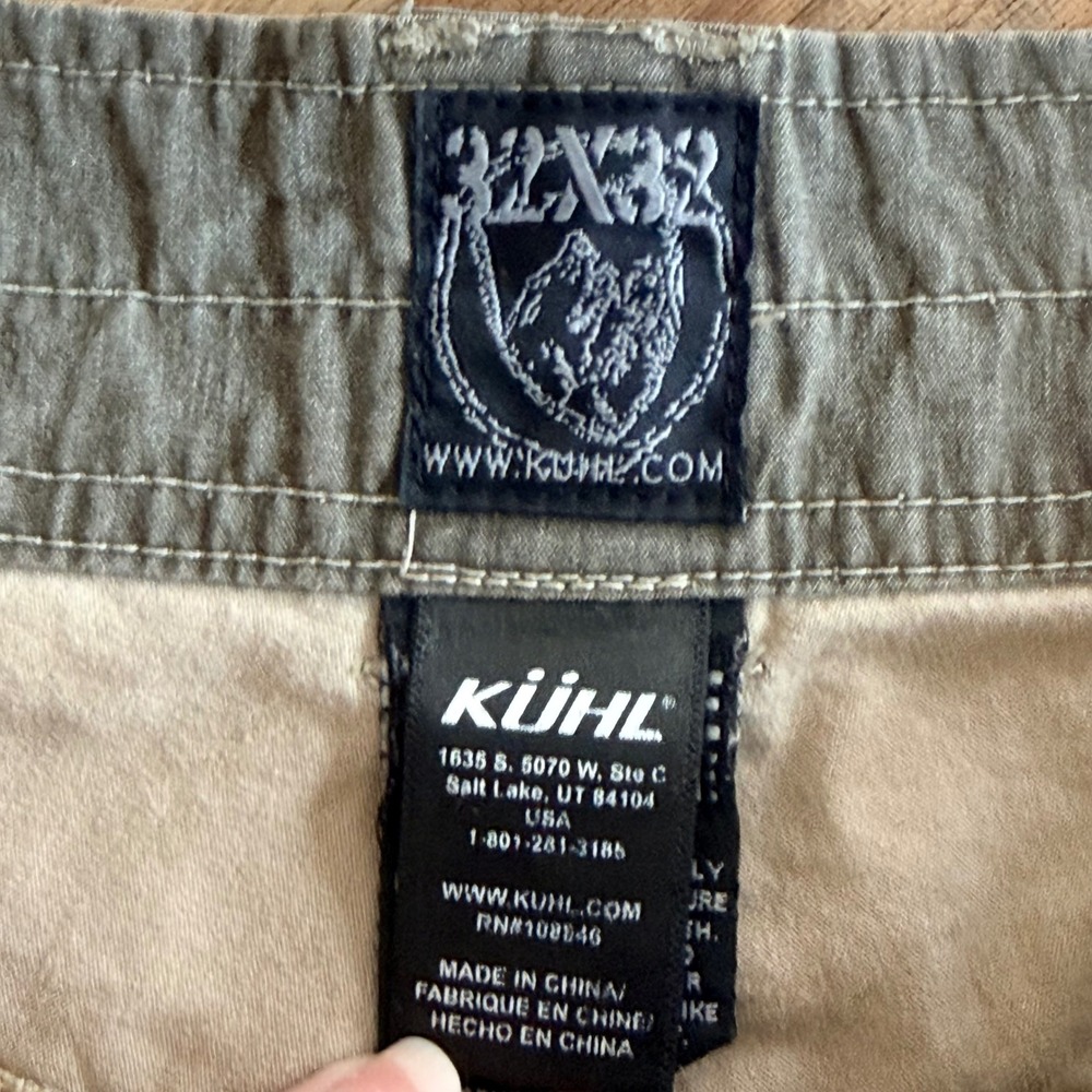 Kuhl Rydr Mens 32x32 Utility Vintage Patina Dye Olive Green Cotton Blend Pants - Picture 3 of 6